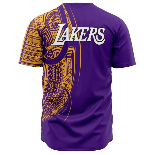 Los Angeles Lakers Baseball Jersey BG924 - Image 2