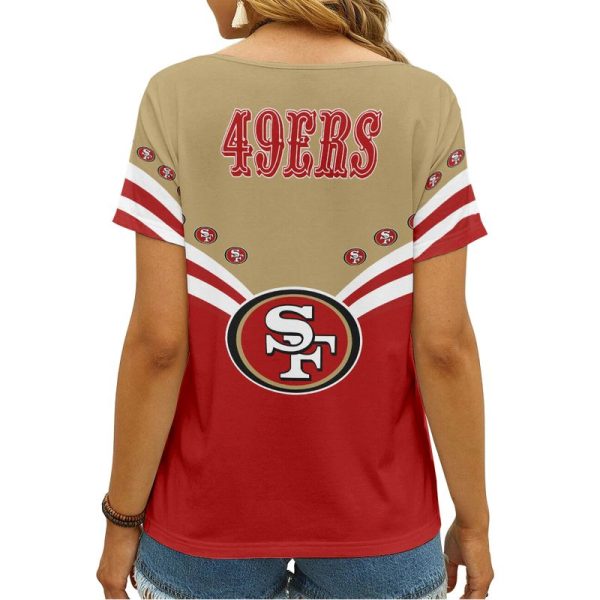 San Francisco 49ers V-neck Women T-shirt AGCWTS393 - Image 2