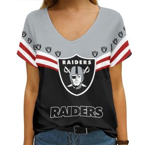 Las Vegas Raiders V-neck Women T-shirt AGCWTS402