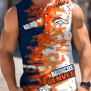 Denver Broncos  Button Tank Tops Sleeveless Summer Shirt BTSSS117
