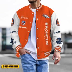 Denver Broncos Button Baseball Jacket SPTBUBAJ010