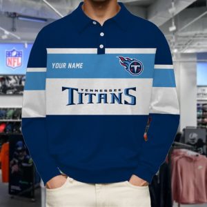 Tennessee Titans  Special Style Men Long Sleeves Polo Shirt Custom Name Gift For Fan SPTLSPS521