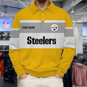 Pittsburgh Steelers  Special Style Men Long Sleeves Polo Shirt Custom Name Gift For Fan SPTLSPS517