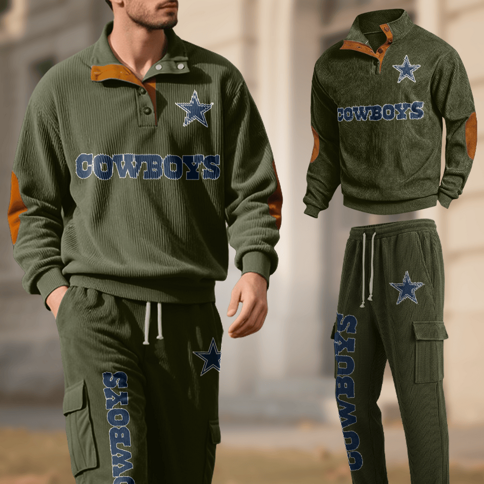 Dallas Cowboys Corduroy Work Suit Set SPTCWSS009 - Image 4