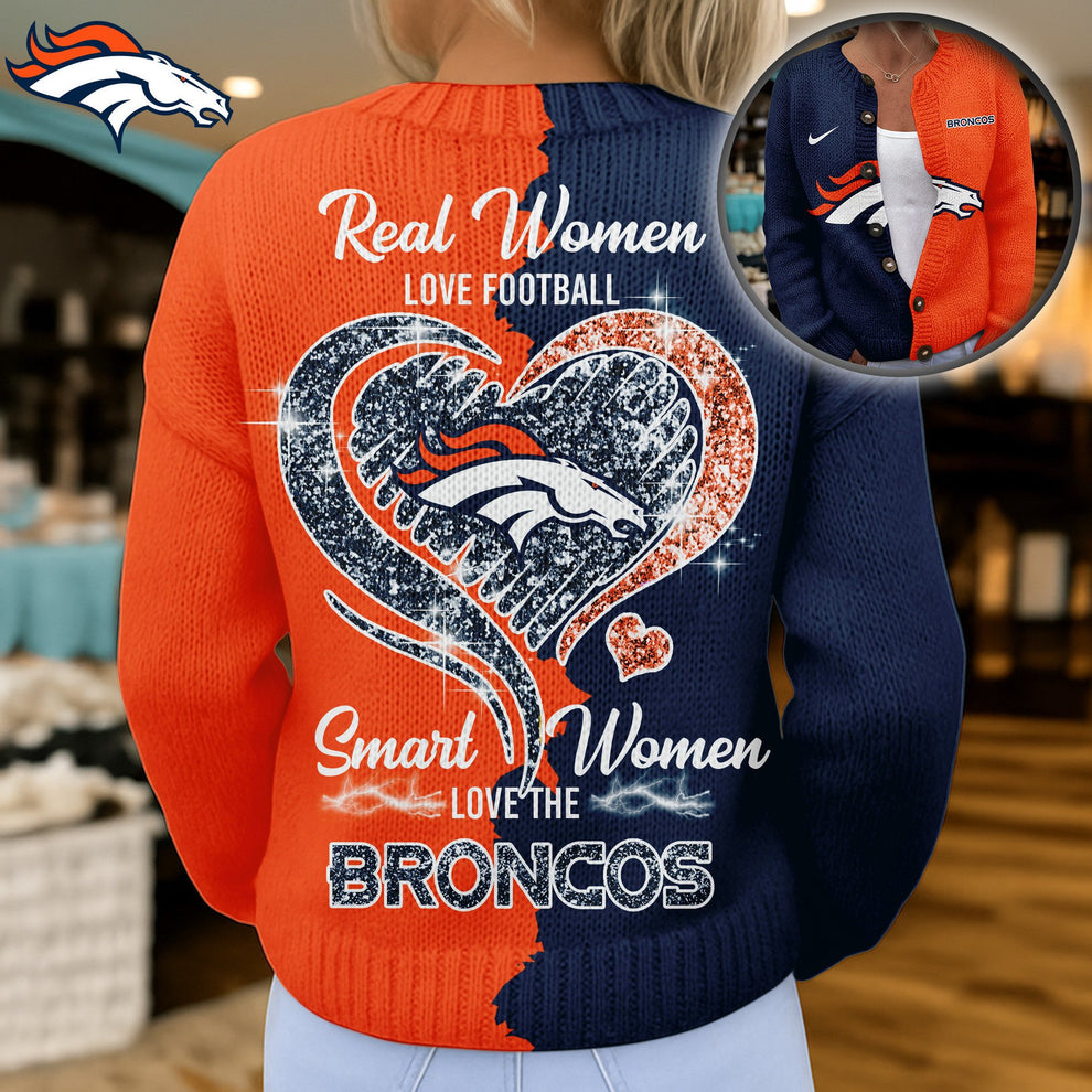 Denver Broncos Women's Cardigan Sweater SPTWCARSWT170