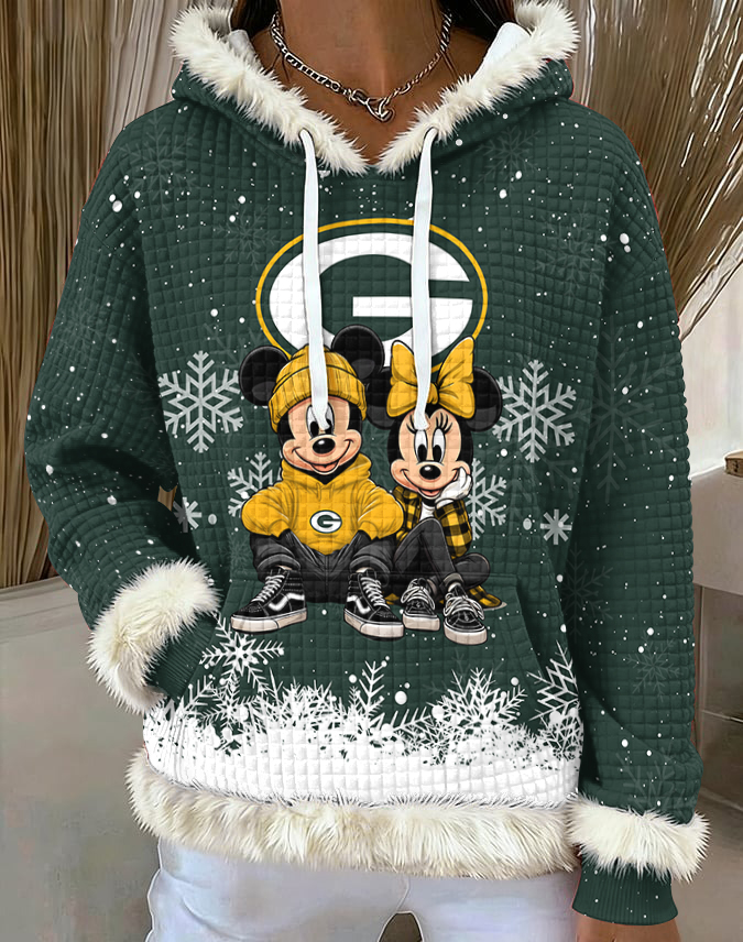 Green Bay Packers Fuzzy Trim Hoodie SPTFTH012
