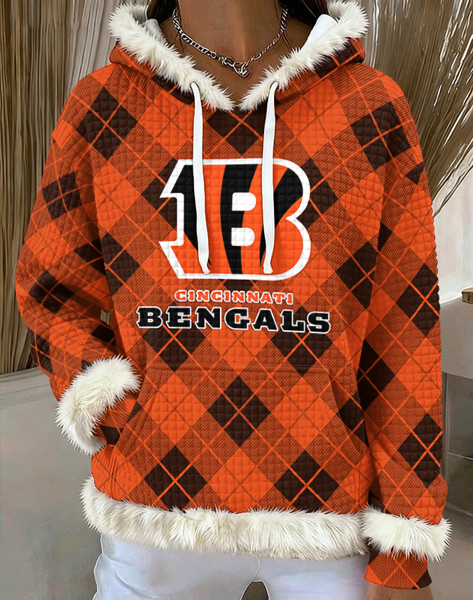 Cincinnati Bengals Fuzzy Trim Hoodie SPTFTH039