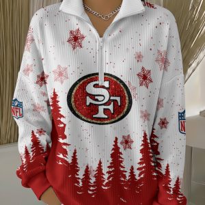 San Francisco 49ers Half Zip Corduroy Style Top SPTHZCST028