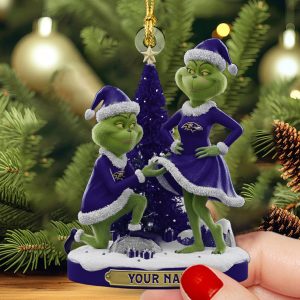 Baltimore Ravens Funny Christmas Couple Ornament Gift For Family SPTFCCOGFF003
