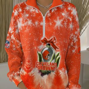 Cleveland Browns Half Zip Corduroy Style Top SPTHZCST072