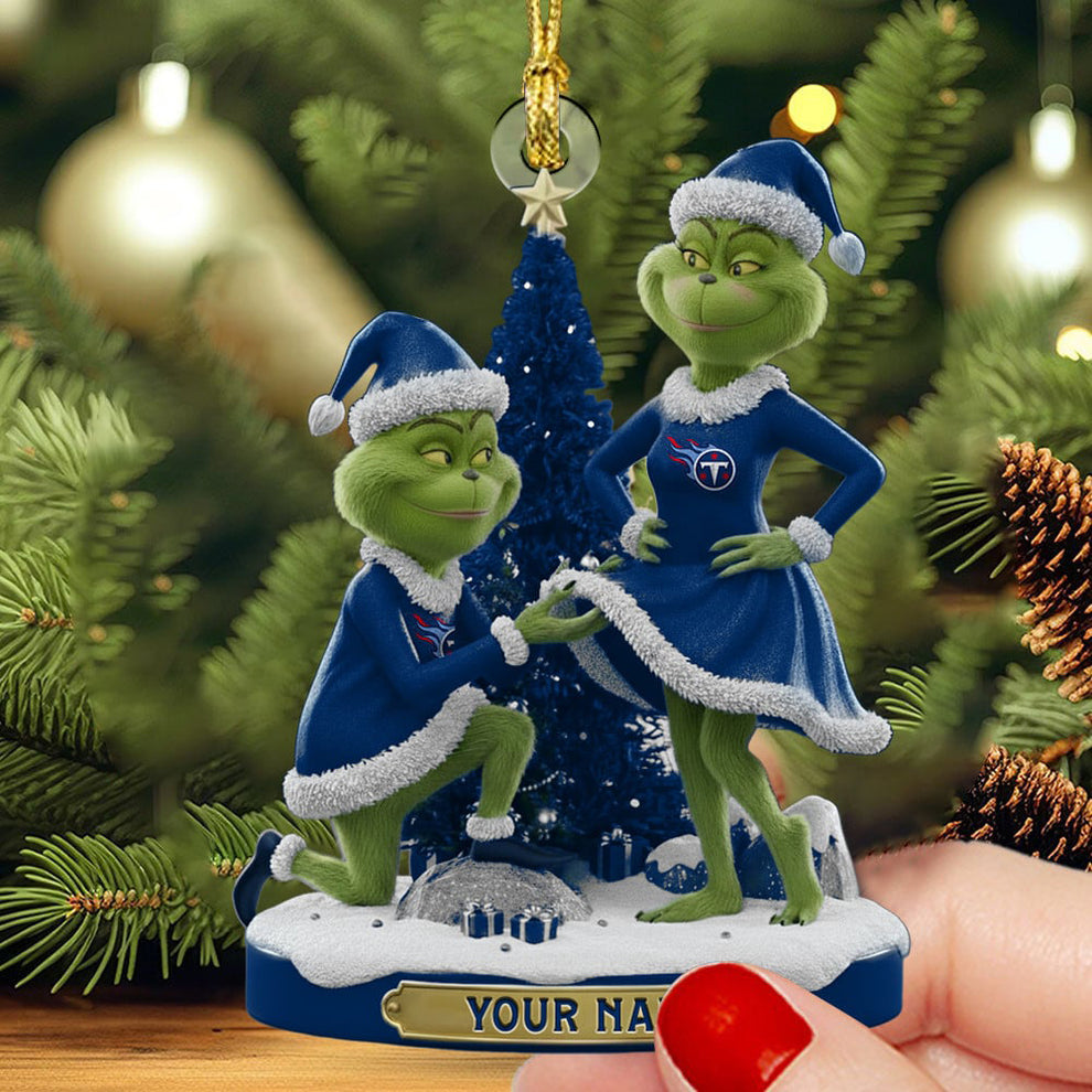 Tennessee Titans Funny Christmas Couple Ornament Gift For Family SPTFCCOGFF031
